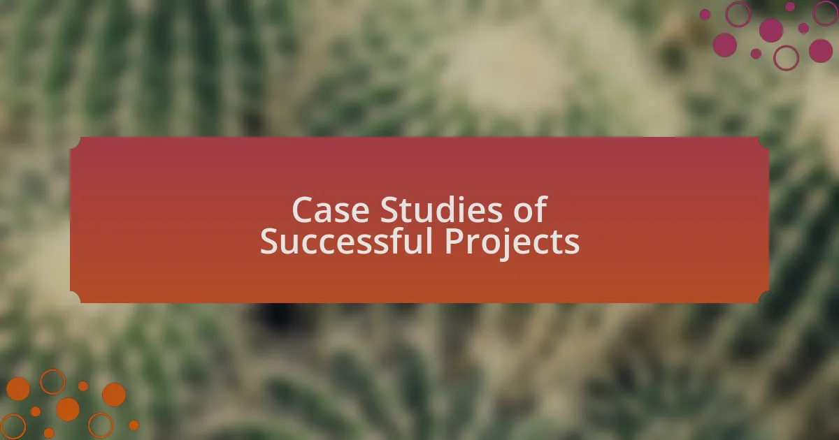 Case Studies of Successful Projects