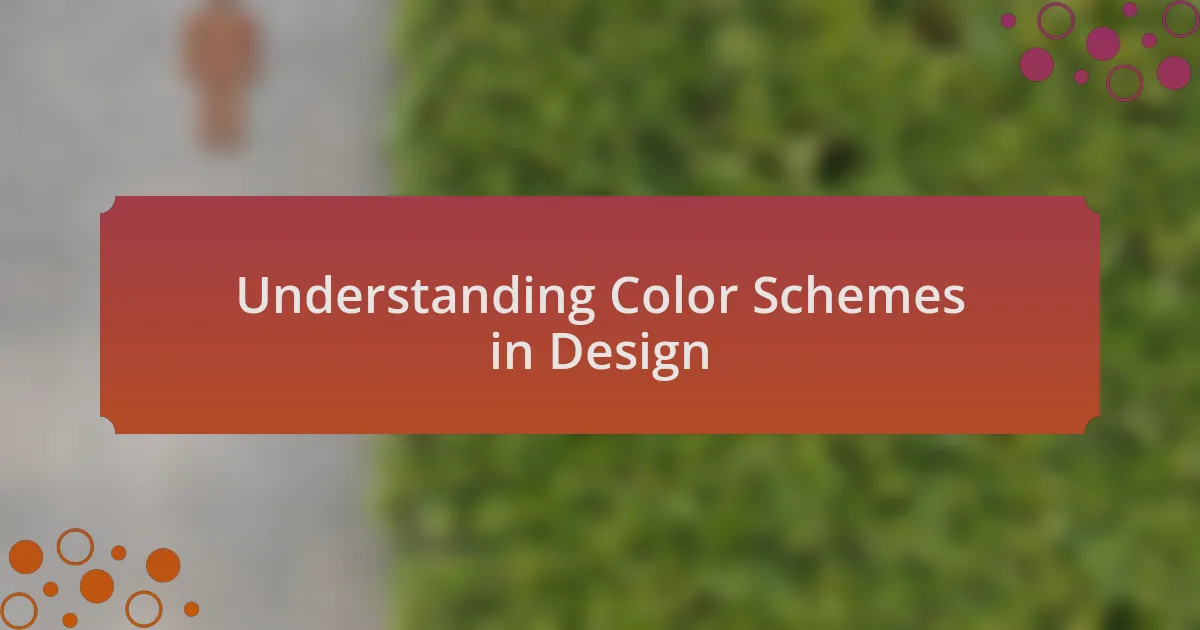 Understanding Color Schemes in Design