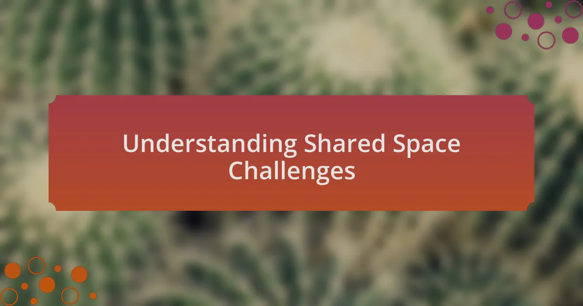 Understanding Shared Space Challenges